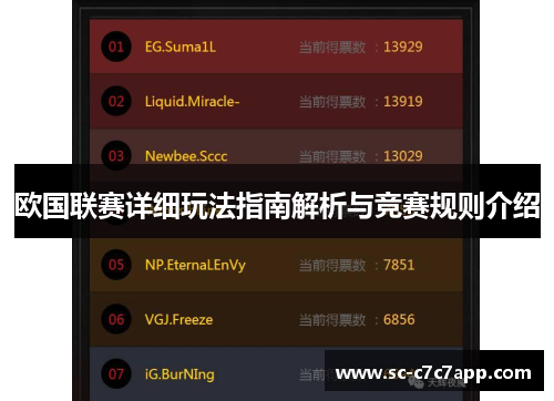 欧国联赛详细玩法指南解析与竞赛规则介绍