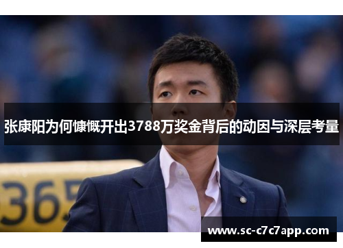 张康阳为何慷慨开出3788万奖金背后的动因与深层考量